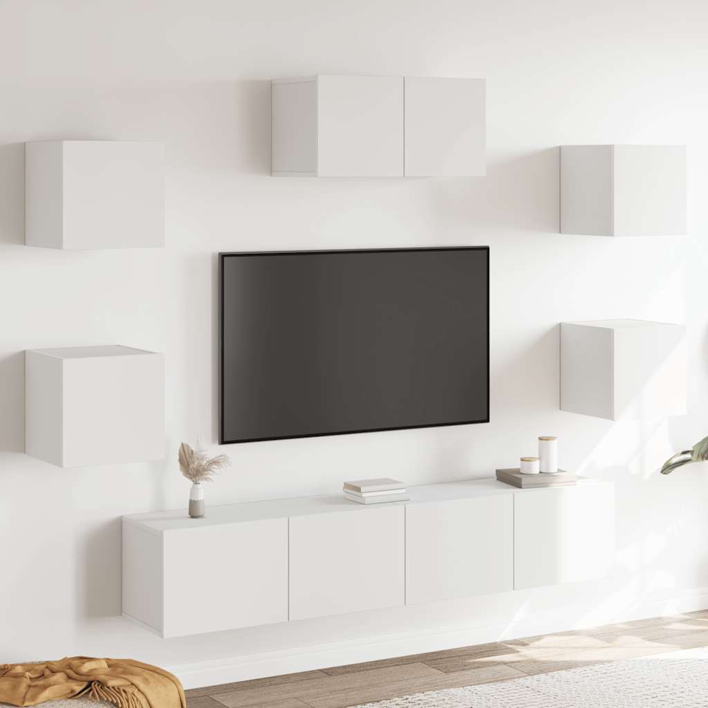 7-Tlg. Tv-Schrank-Set Holzwerkstoff