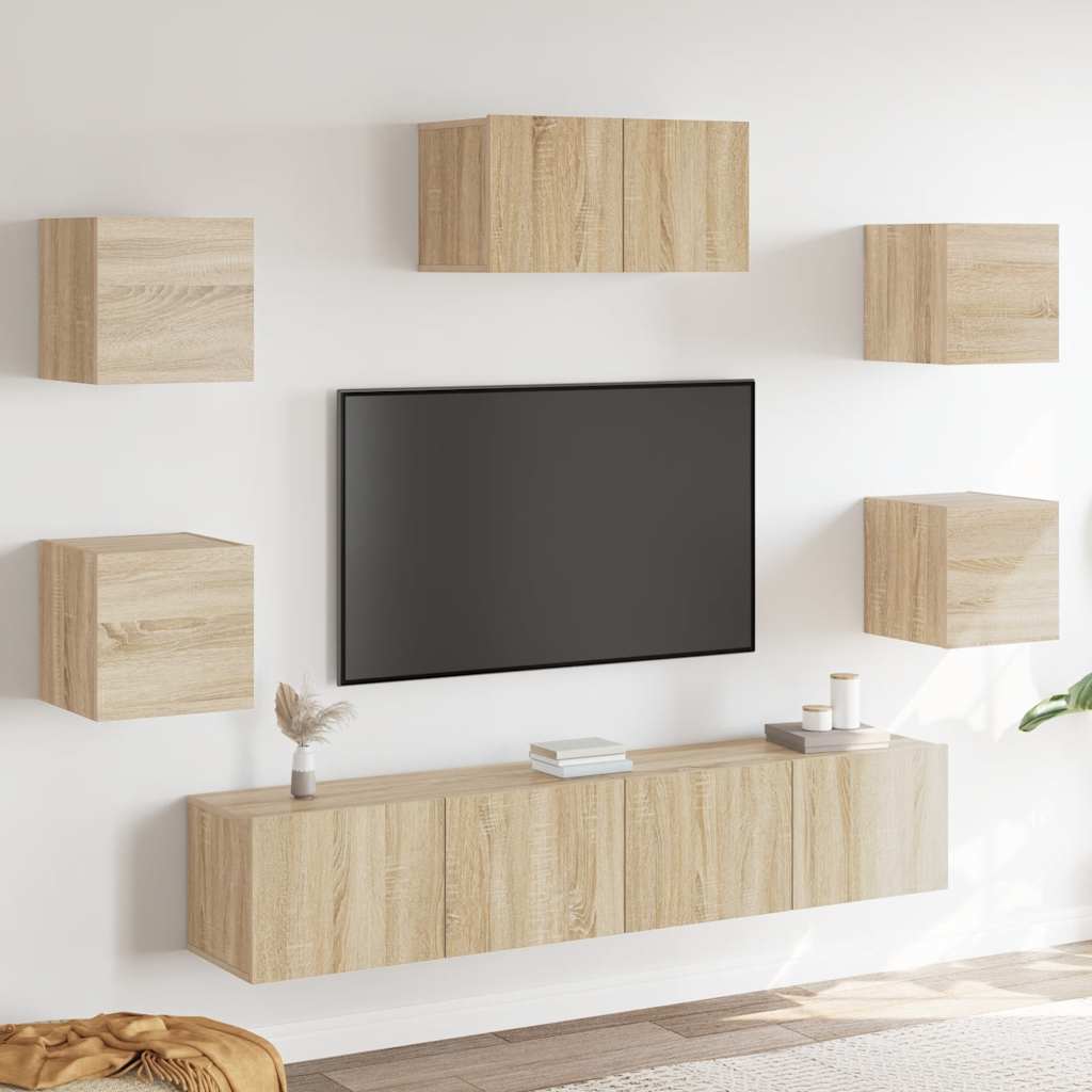 7-Tlg. Tv-Schrank-Set Holzwerkstoff