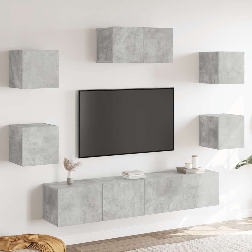 7-Tlg. Tv-Schrank-Set Holzwerkstoff