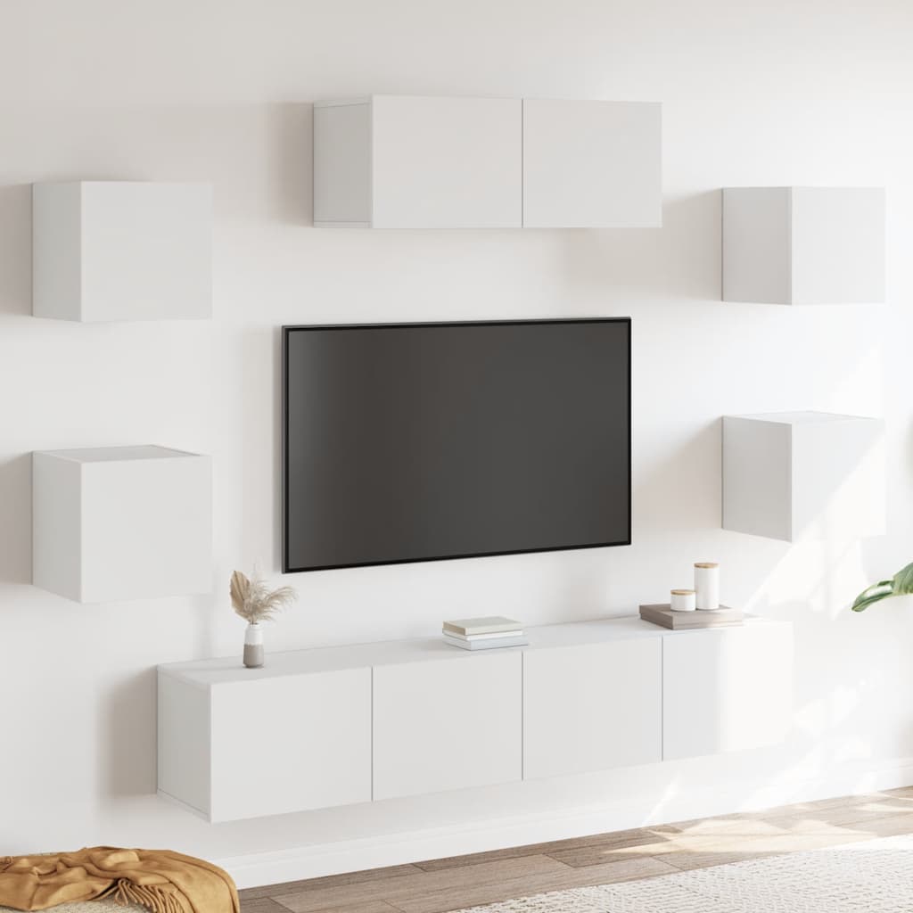 7-Tlg. Tv-Schrank-Set Holzwerkstoff