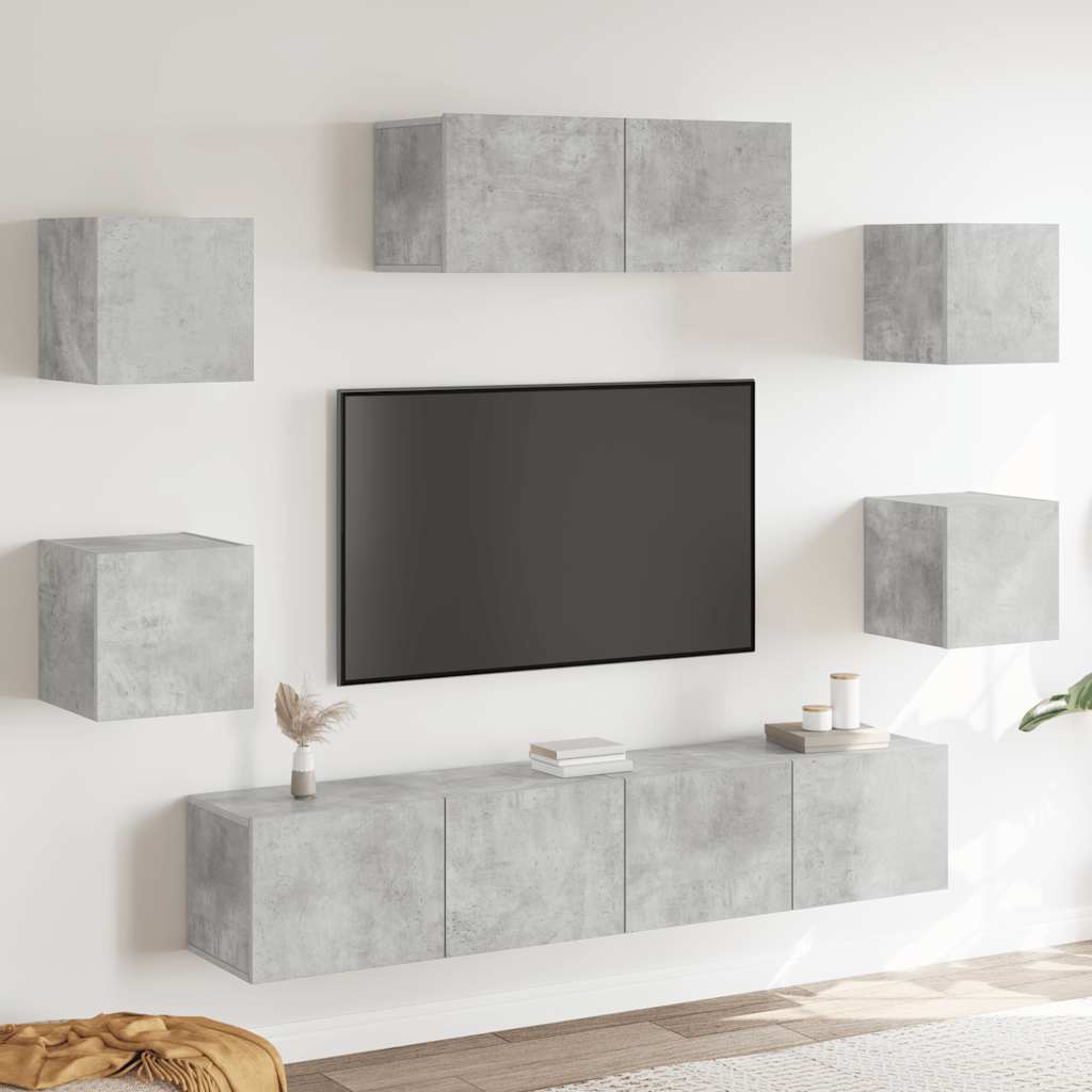7-Tlg. Tv-Schrank-Set Holzwerkstoff