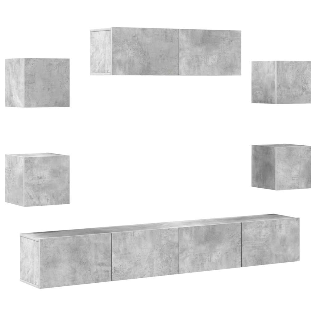 7-Tlg. Tv-Schrank-Set Holzwerkstoff