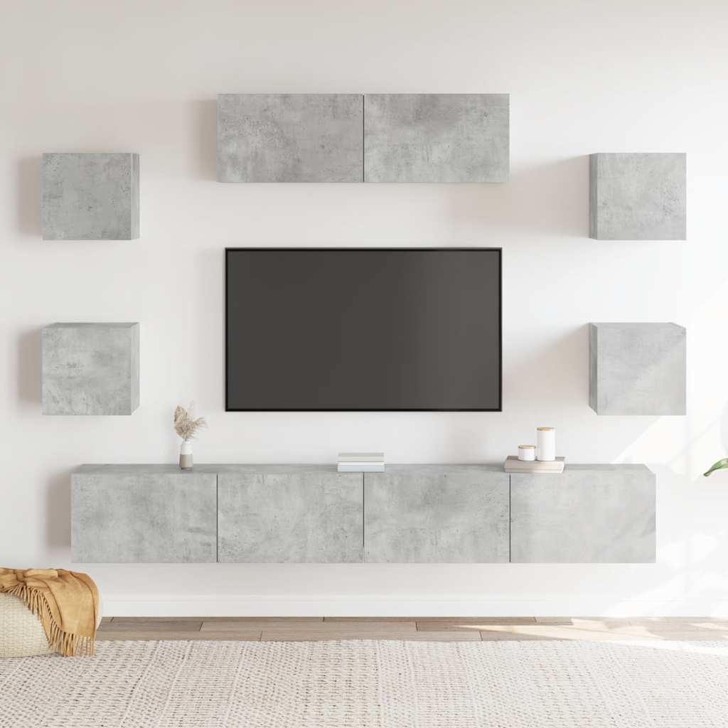 7-Tlg. Tv-Schrank-Set Holzwerkstoff