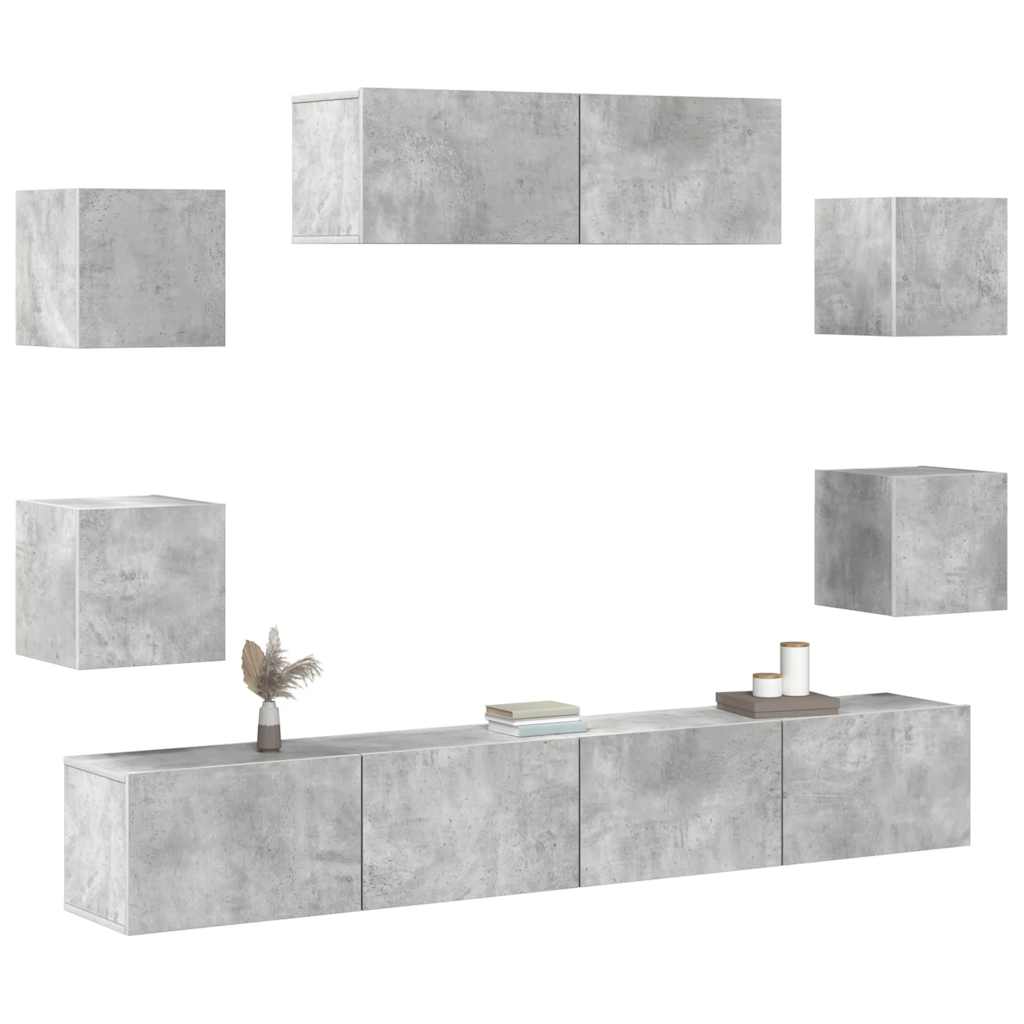 7-Tlg. Tv-Schrank-Set Holzwerkstoff