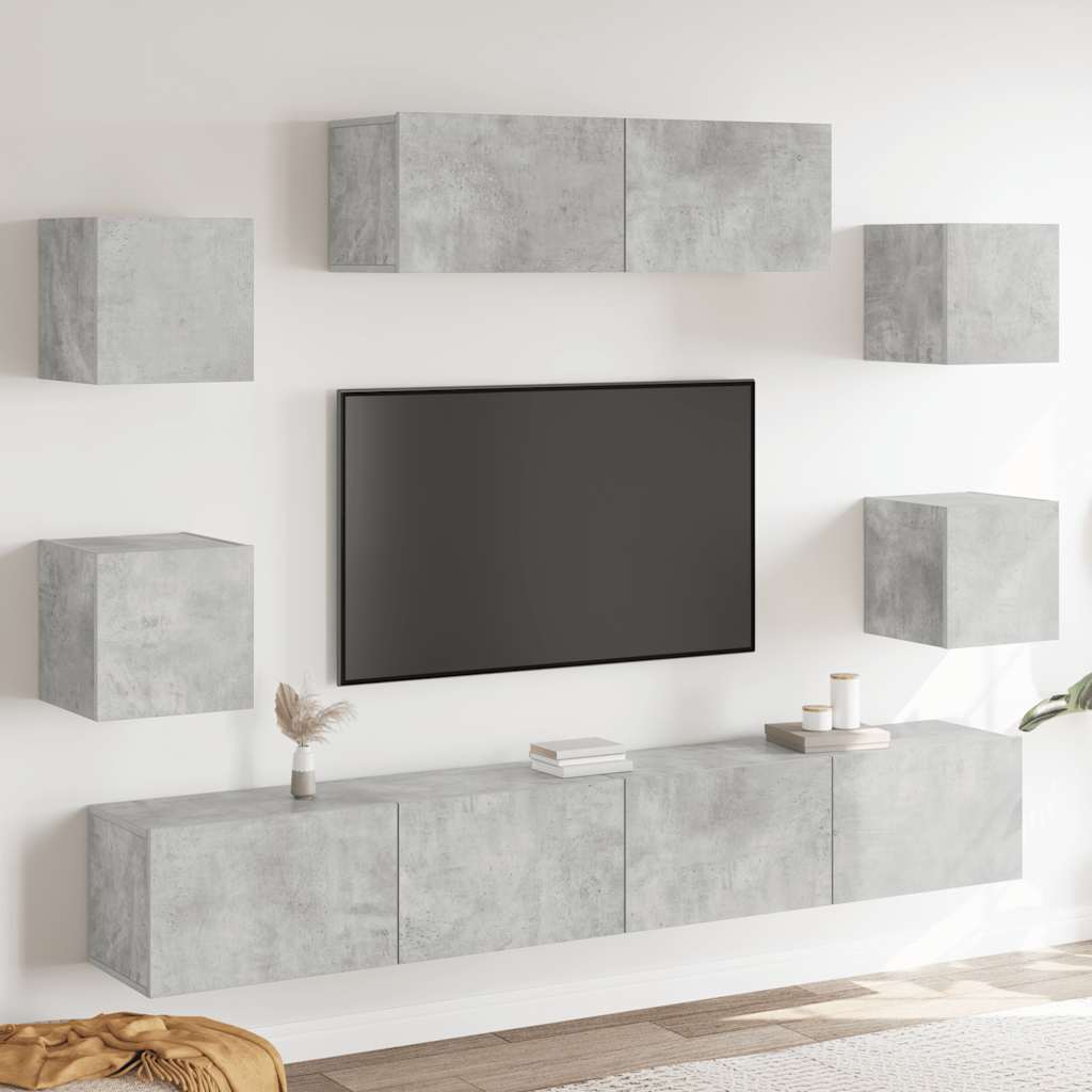 7-Tlg. Tv-Schrank-Set Holzwerkstoff