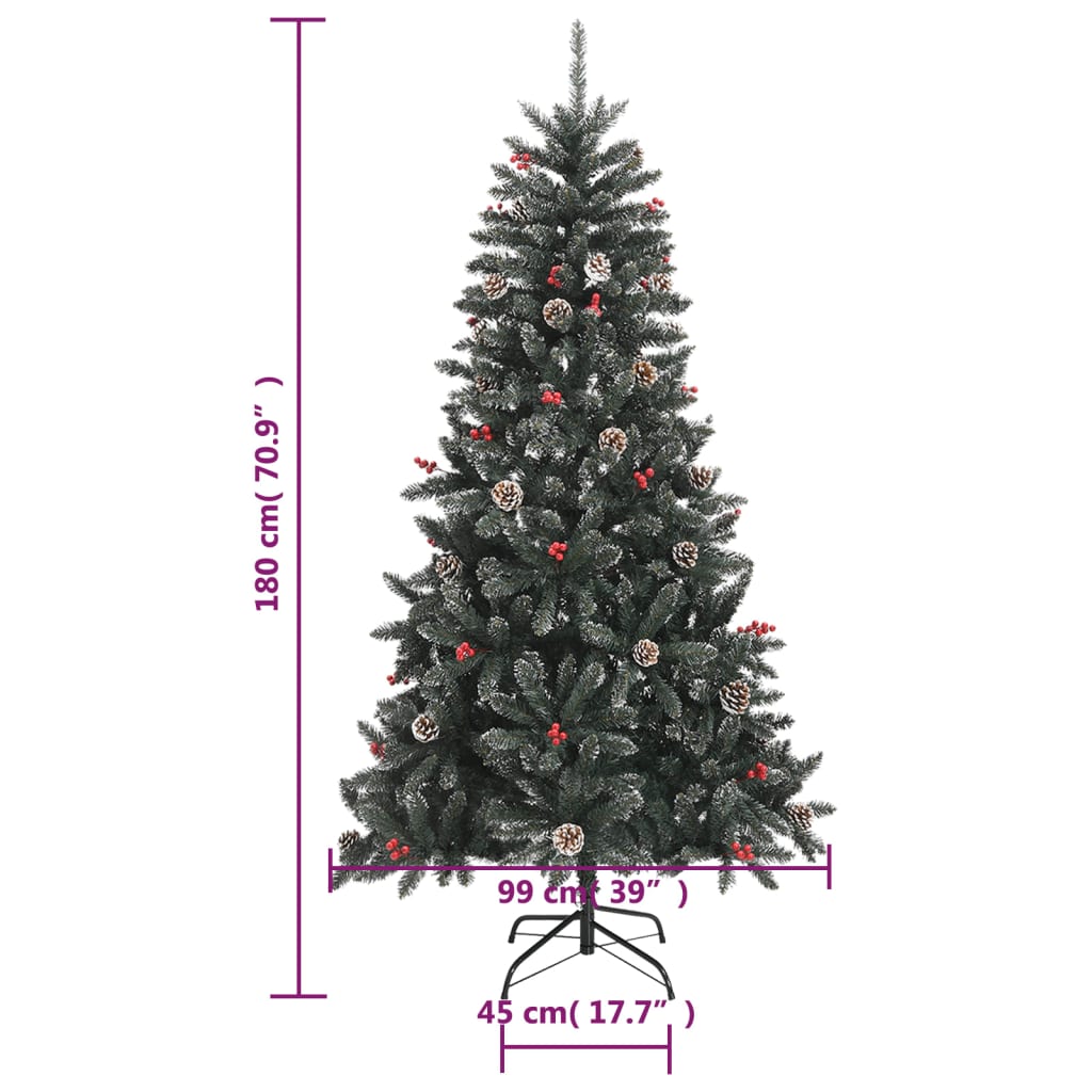 Künstlicher Weihnachtsbaum Mit Ständer Grün Pvc