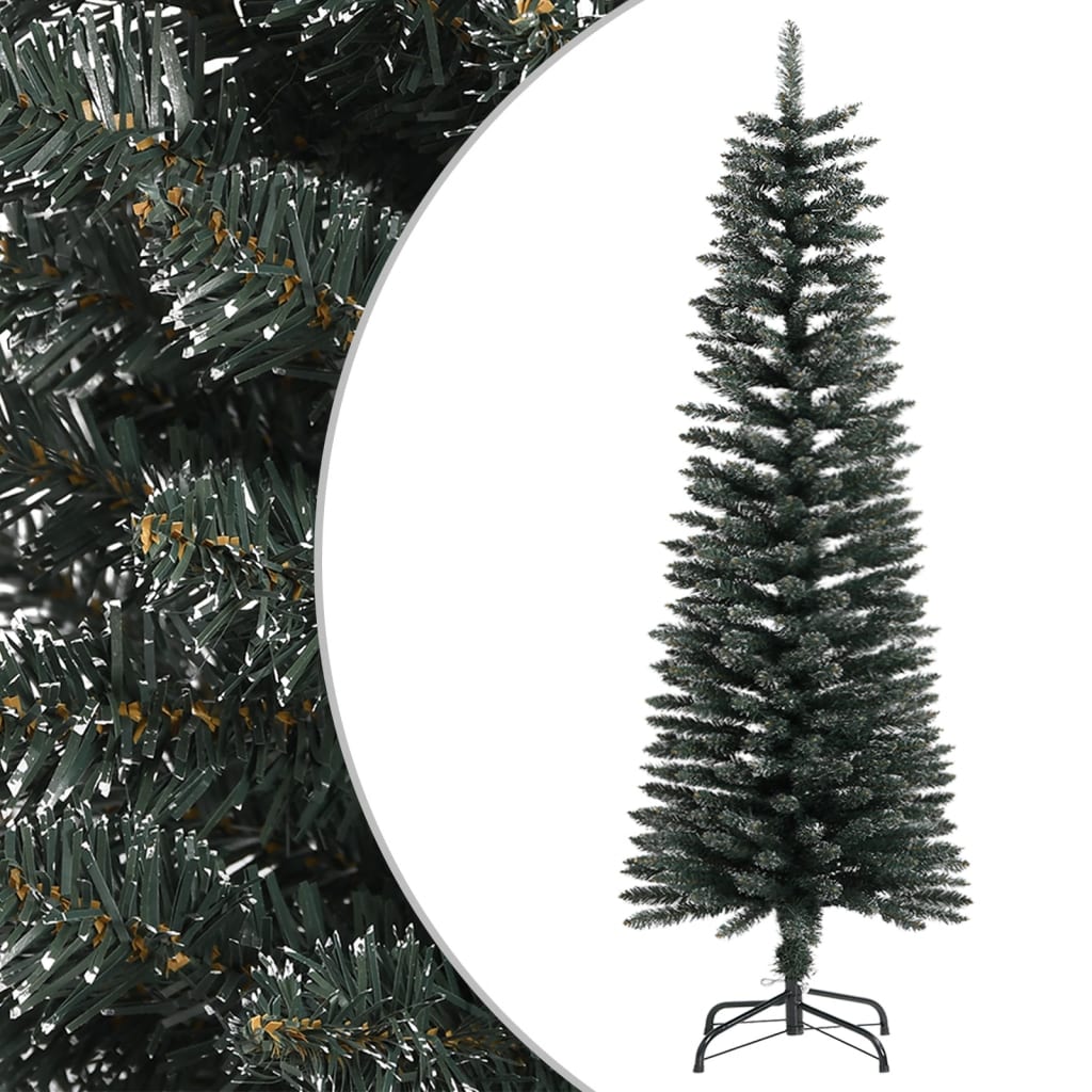 Künstlicher Weihnachtsbaum Mit Ständer Schlank Grün Pvc Grün