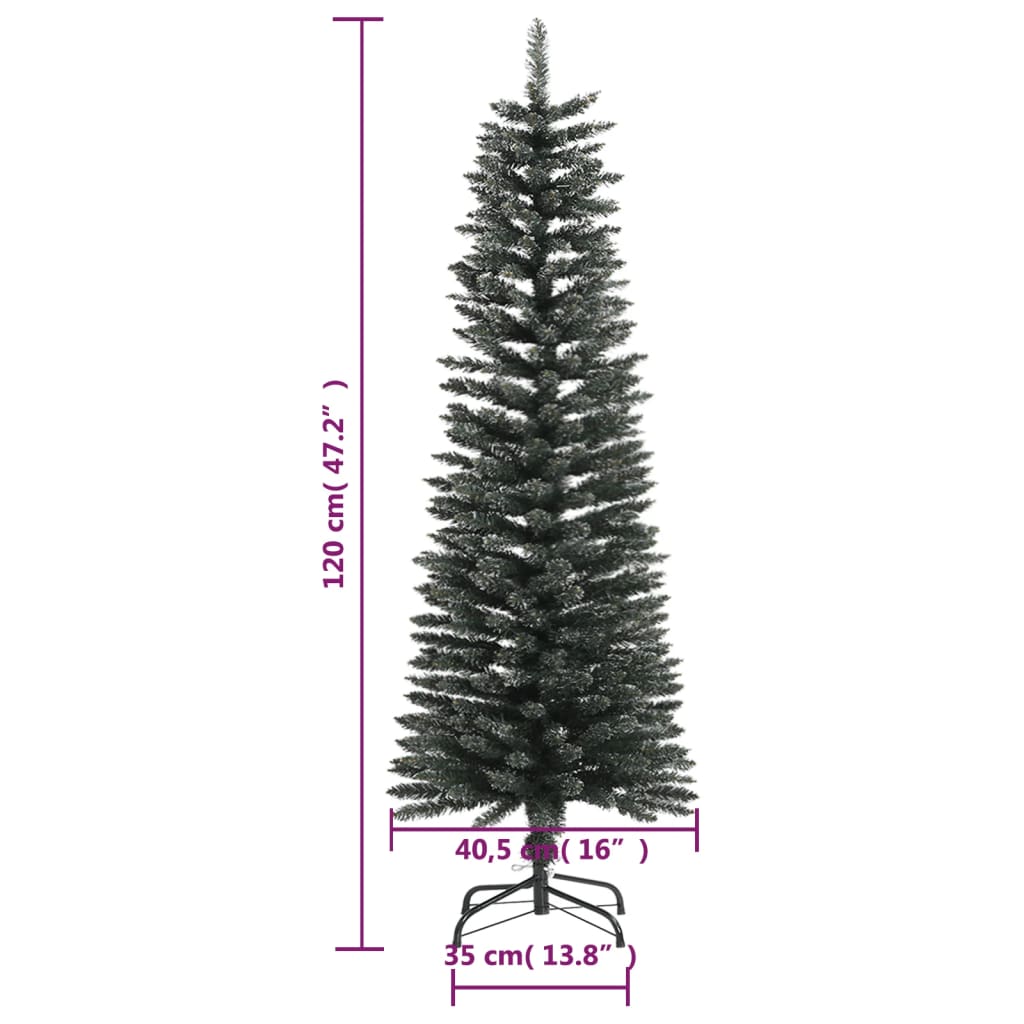 Künstlicher Weihnachtsbaum Mit Ständer Schlank Grün Pvc Grün