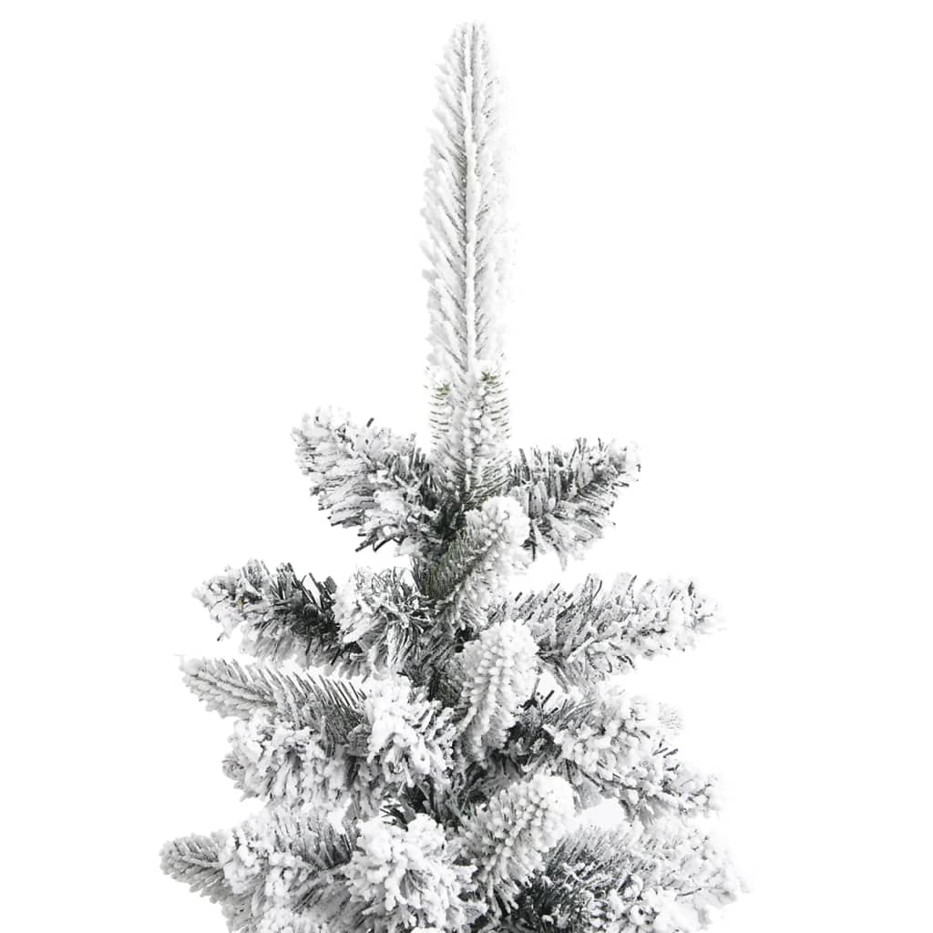 Künstlicher Weihnachtsbaum Schlank Mit Schnee 180 Cm Pvc & Pe