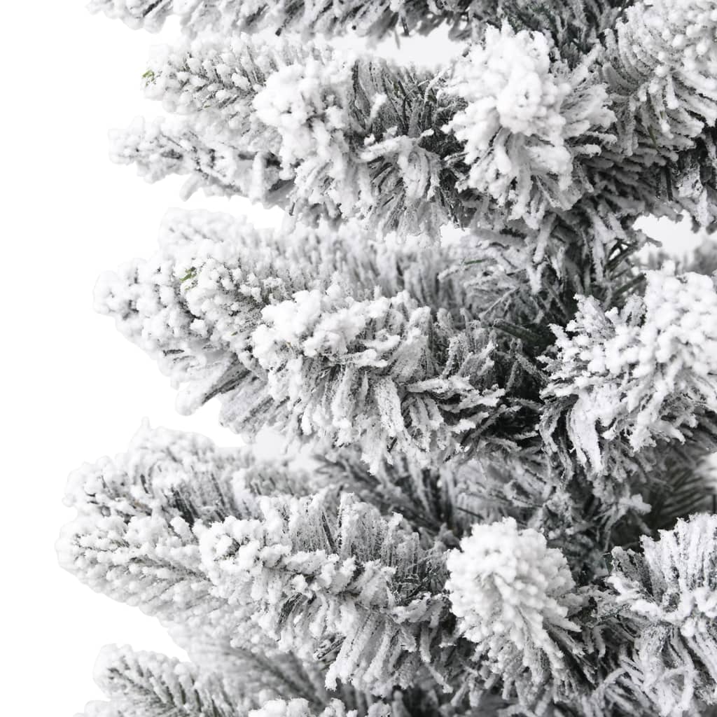 Künstlicher Weihnachtsbaum Schlank Mit Schnee 180 Cm Pvc & Pe