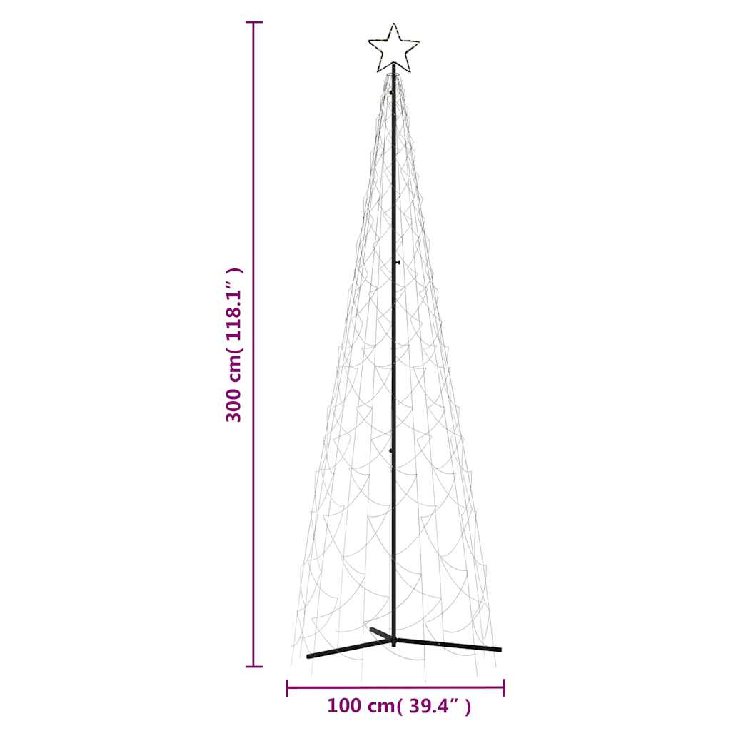 Weihnachtsbaum-Kegel 500 Leds 100X300 Cm Warmweiß