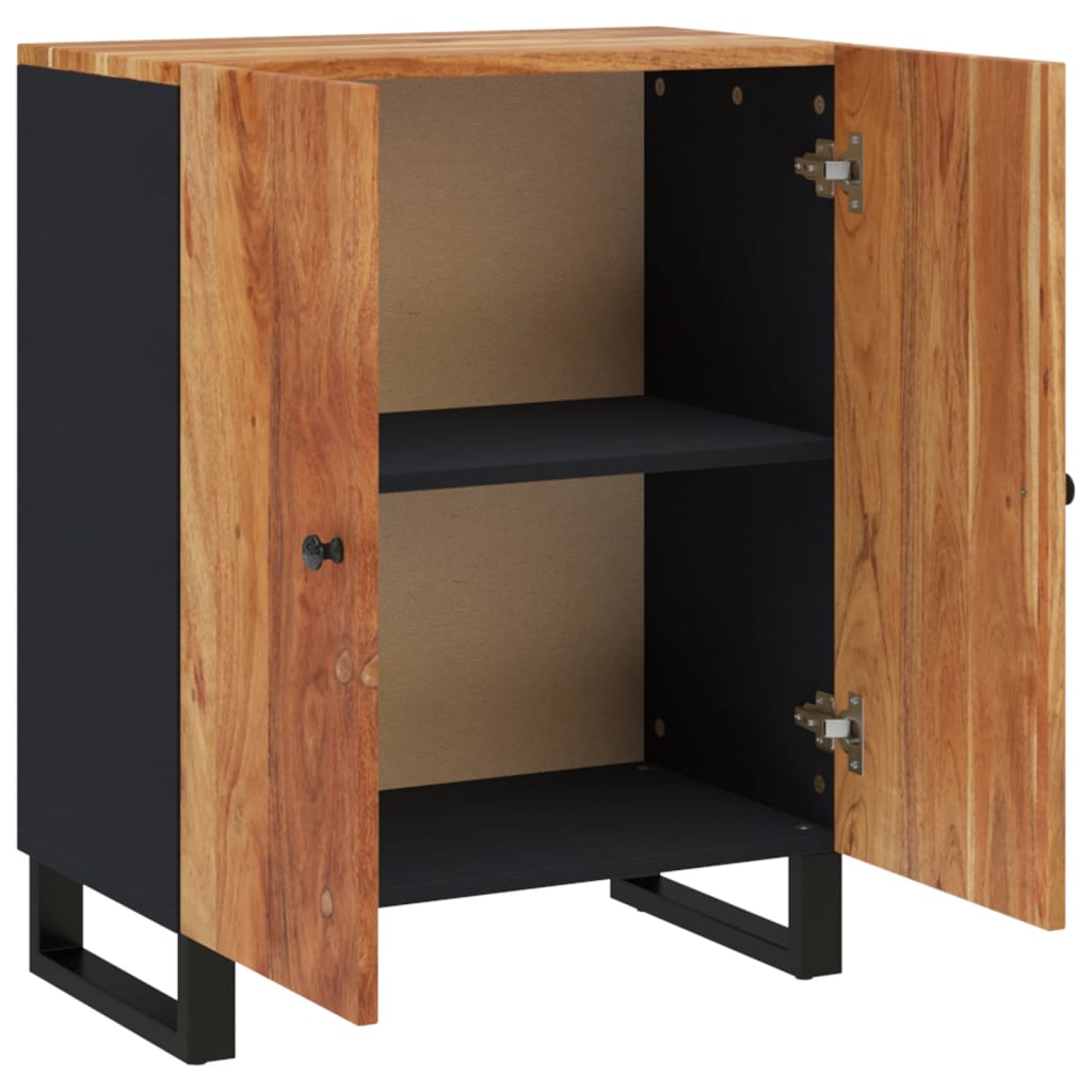 Sideboard 60X33X75 Cm Massivholz Akazie