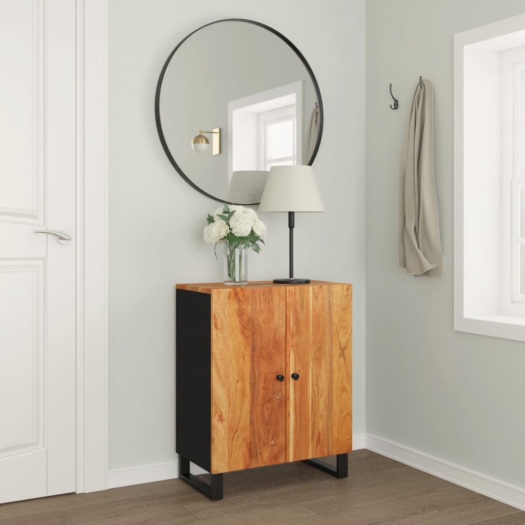 Sideboard 60X33X75 Cm Massivholz Akazie