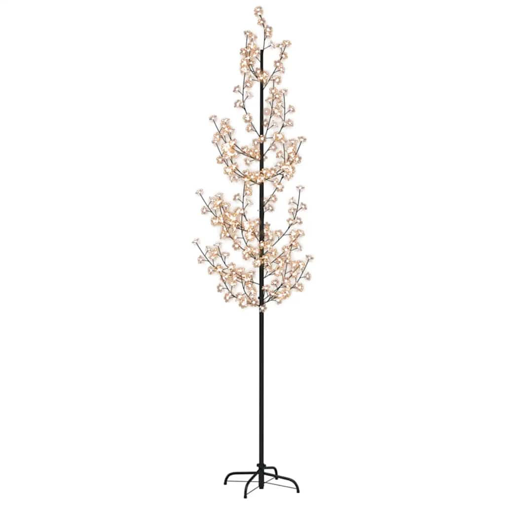 Led-Baum Mit Kirschblüten Warmweiß 368 Leds Weiß Und Blau