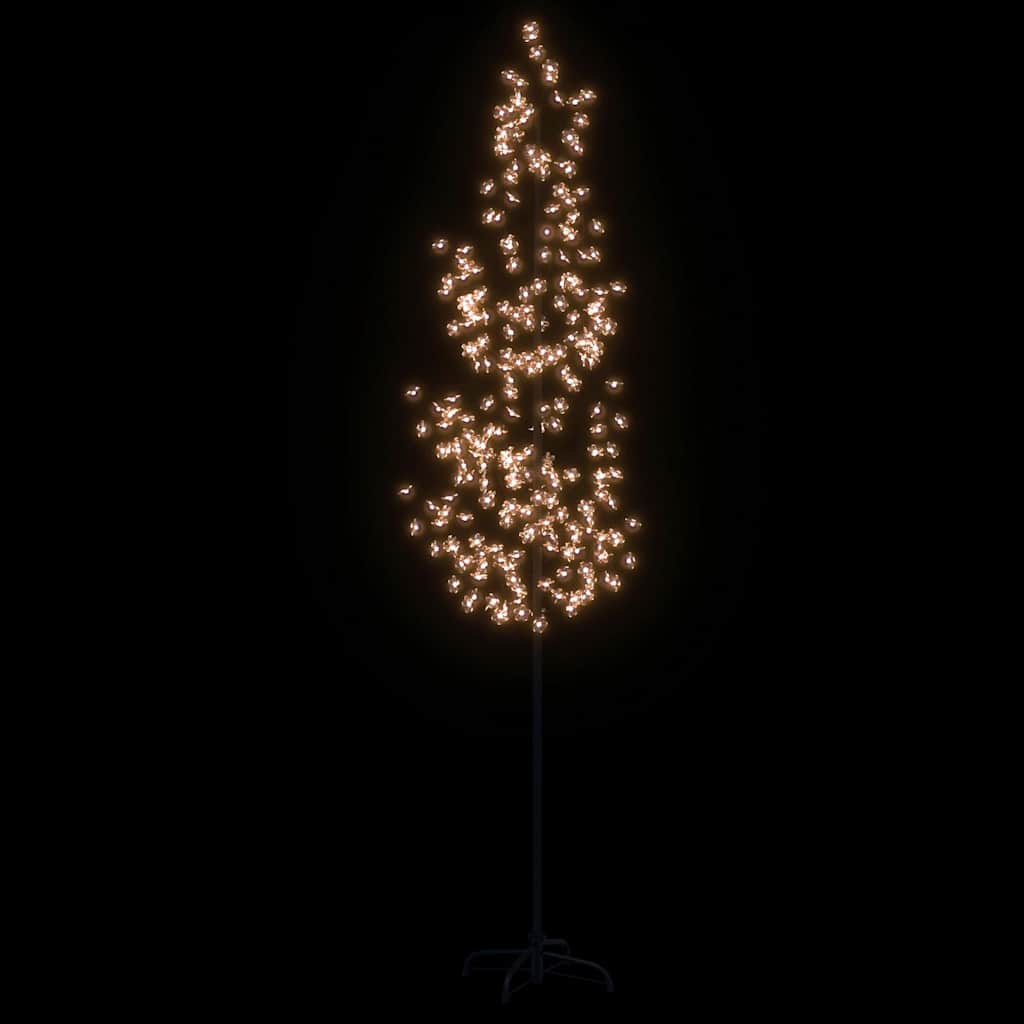 Led-Baum Mit Kirschblüten Warmweiß 368 Leds Weiß Und Blau