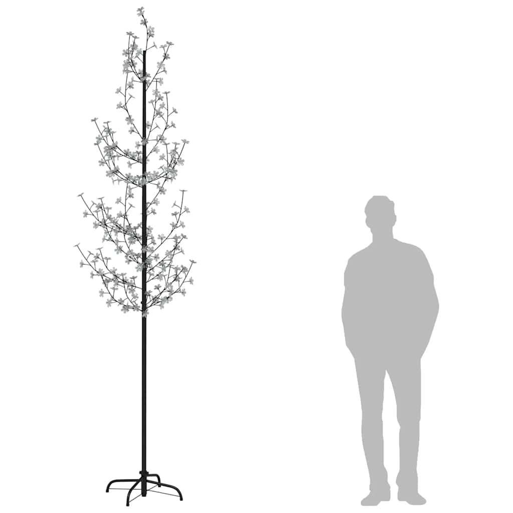 Led-Baum Mit Kirschblüten Warmweiß 368 Leds Weiß Und Blau