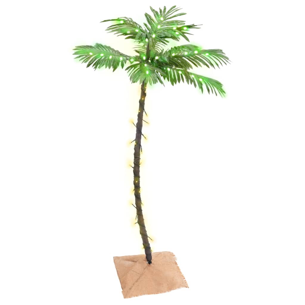 Künstliche Palme Led Warmweiß 72 Leds Blau