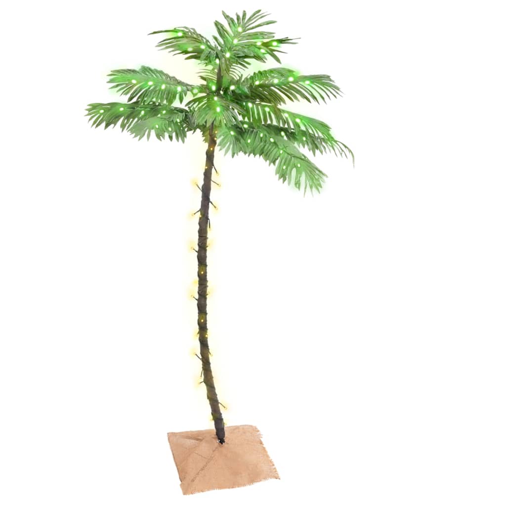 Künstliche Palme Led Warmweiß 72 Leds Blau