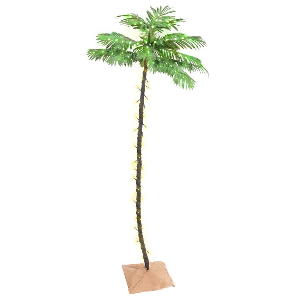 Künstliche Palme Led Warmweiß 72 Leds Blau