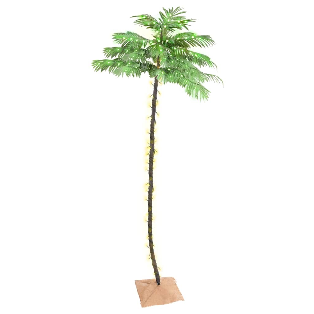 Künstliche Palme Led Warmweiß 72 Leds Blau