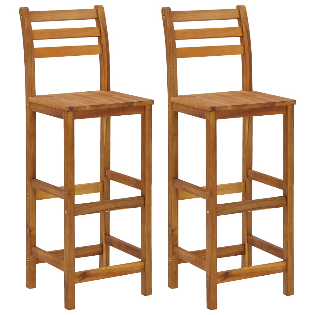 3-Tlg. Balkonbar-Set Massivholz Akazie