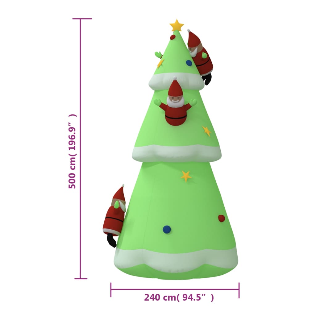 Aufblasbarer Weihnachtsbaum Mit Leds 500 Cm