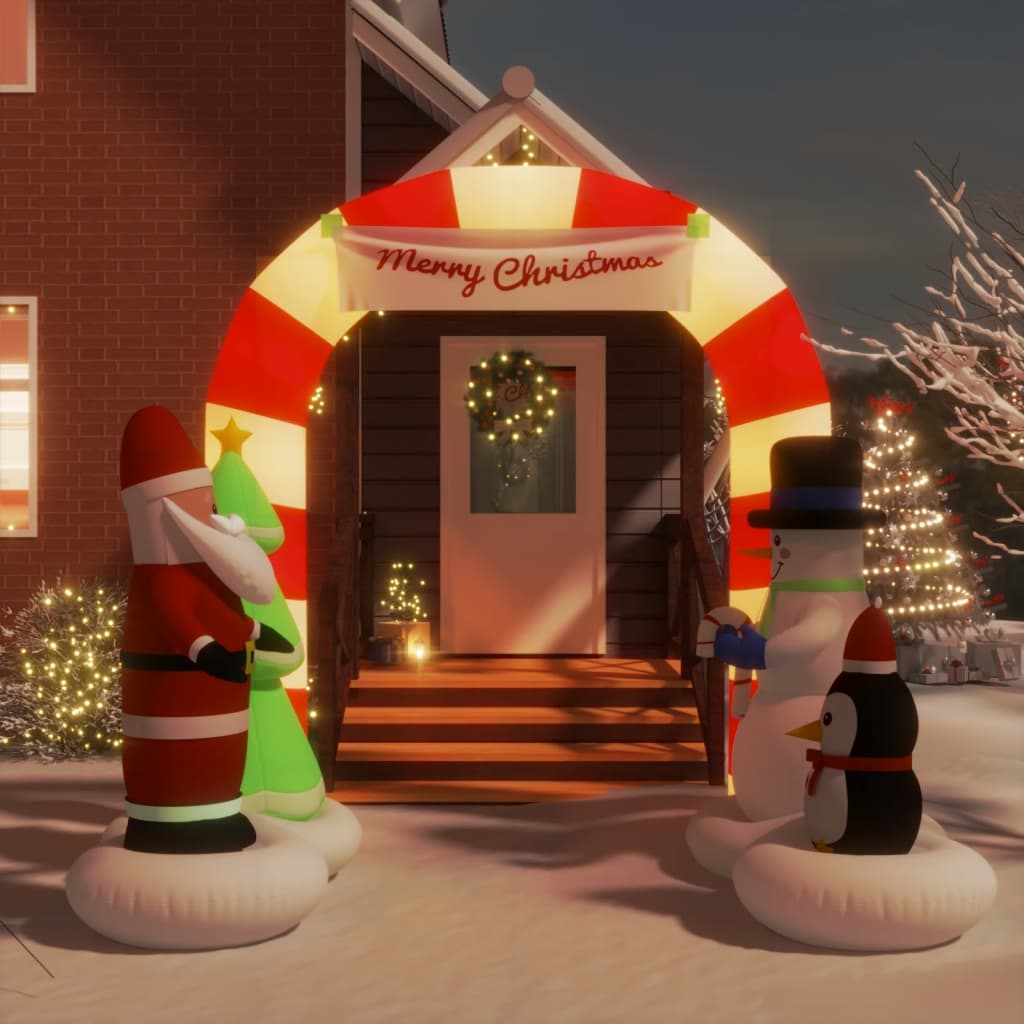 Aufblasbare Weihnachtsdekoration Torbogen Mit Leds 260 Cm