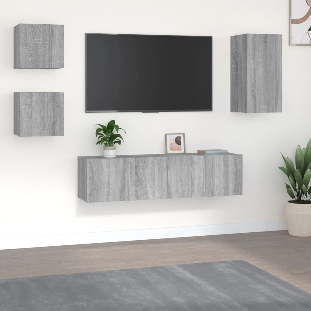 5-Tlg. Tv-Schrank-Set Holzwerkstoff