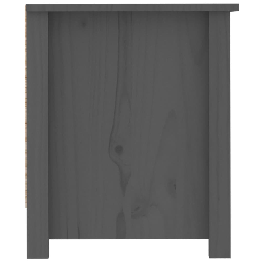 Schuhschrank 110X38X45,5 Cm Massivholz Kiefer Grau