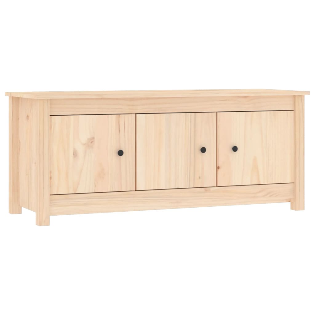 Schuhschrank 110X38X45,5 Cm Massivholz Kiefer Natur