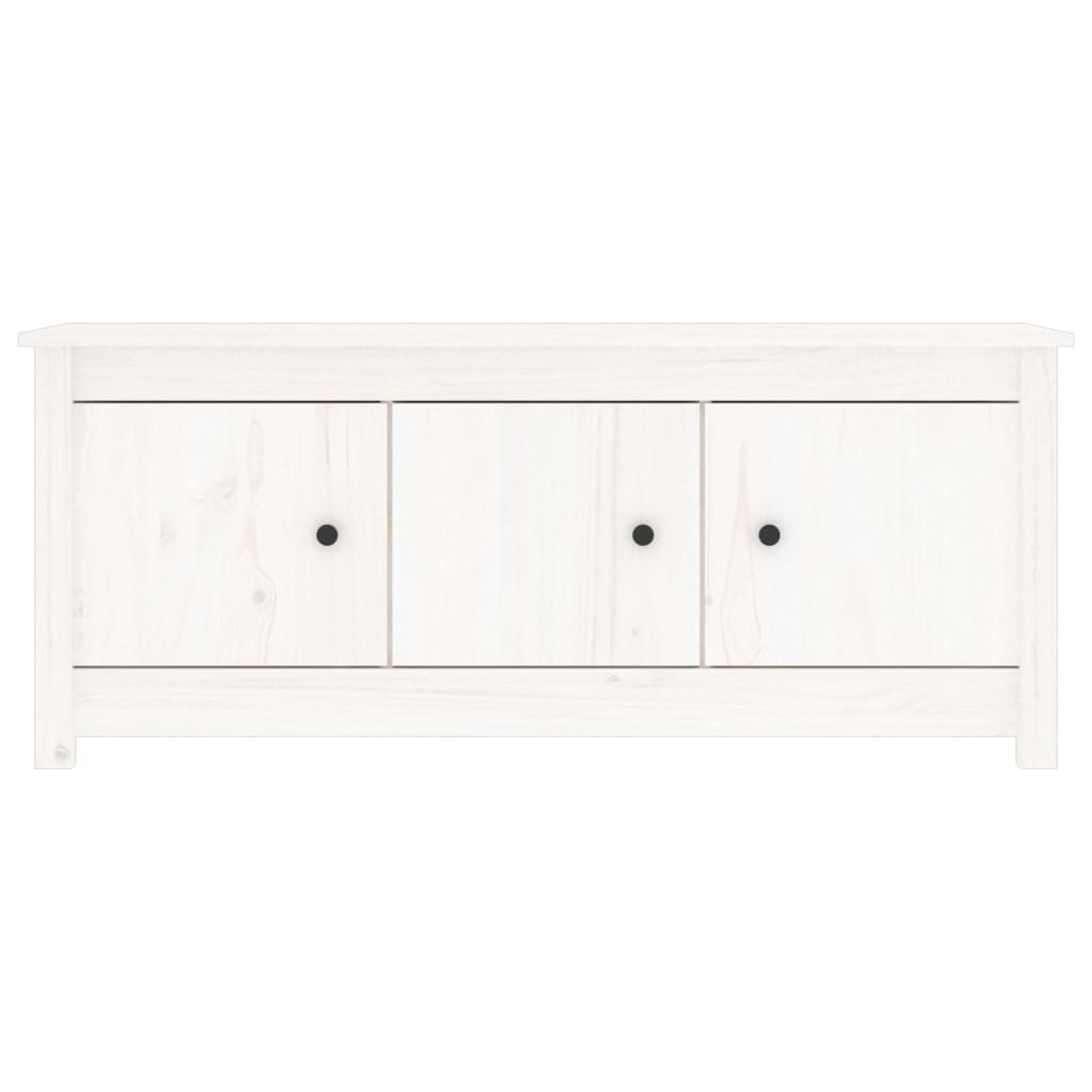 Schuhschrank 110X38X45,5 Cm Massivholz Kiefer Weiß