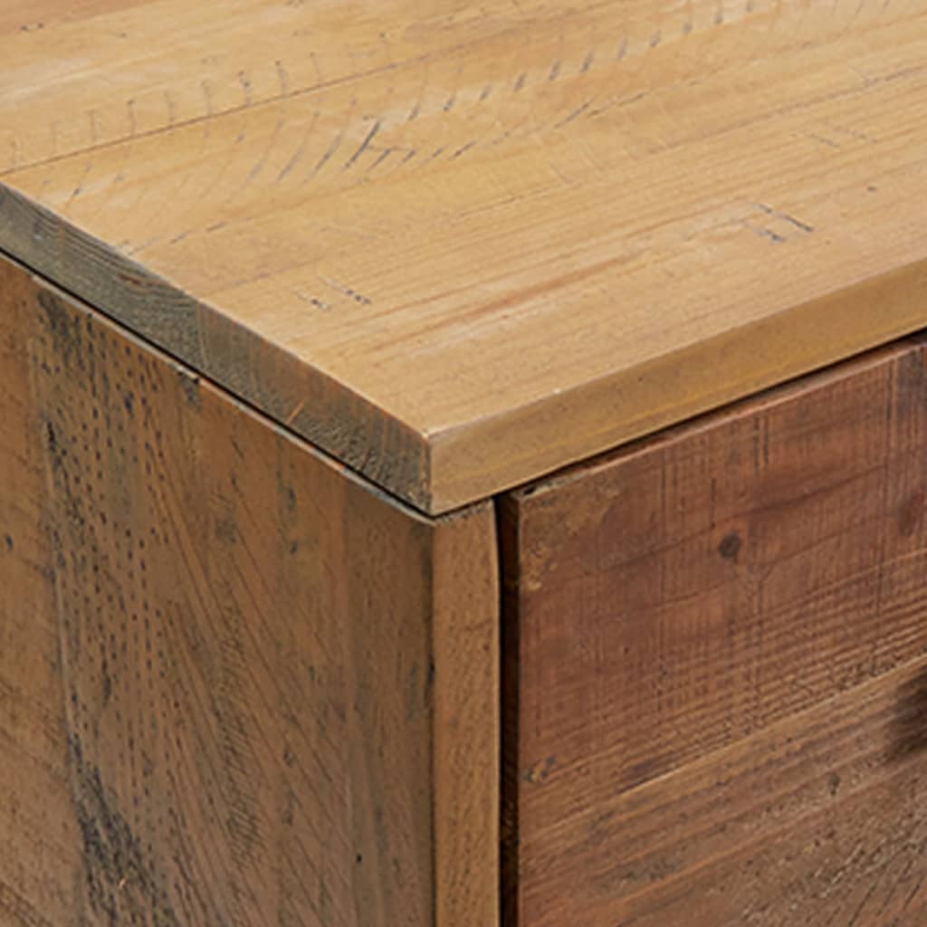 Schuhschrank 75X40X110 Cm Massivholz Kiefer Braun