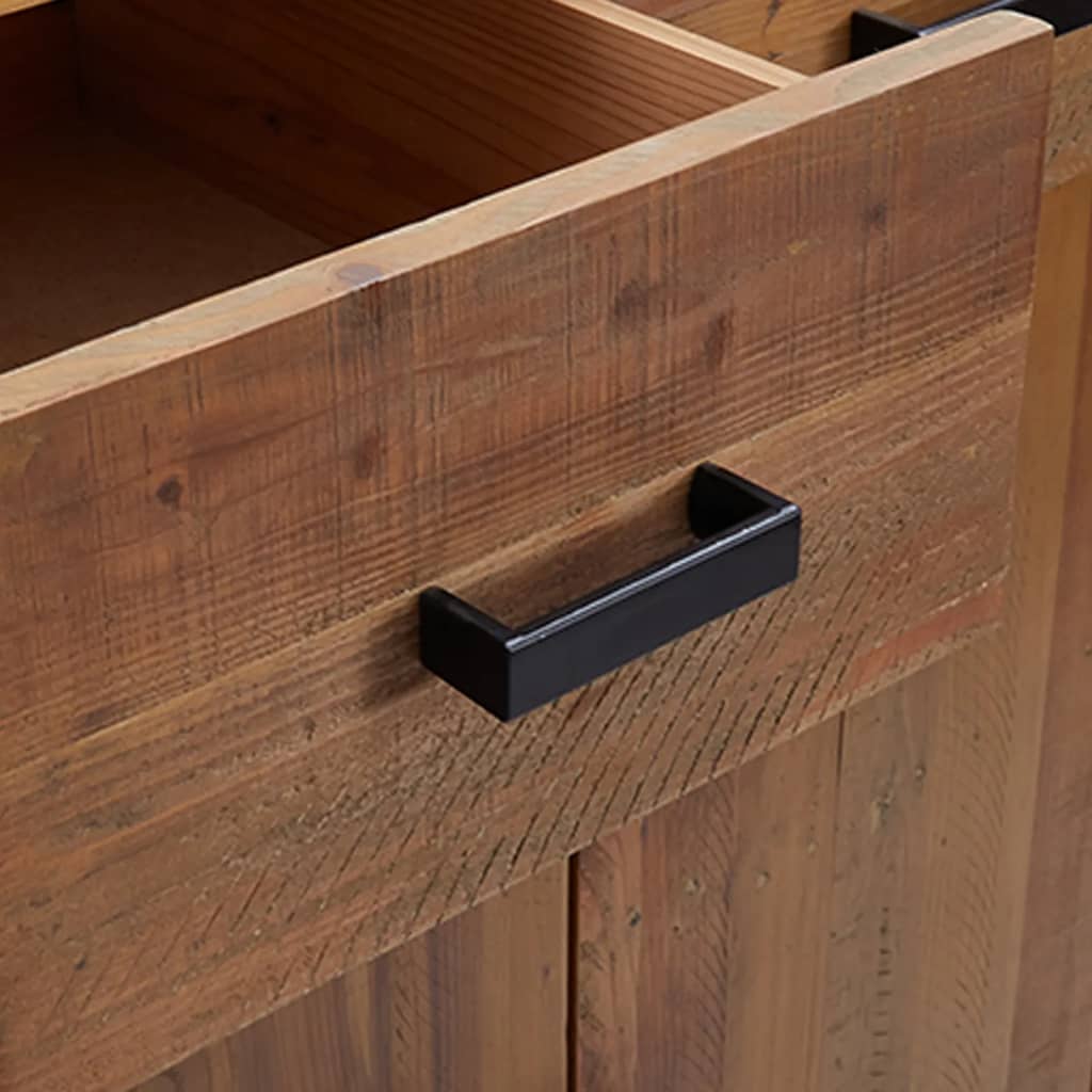 Schuhschrank 75X40X110 Cm Massivholz Kiefer Braun