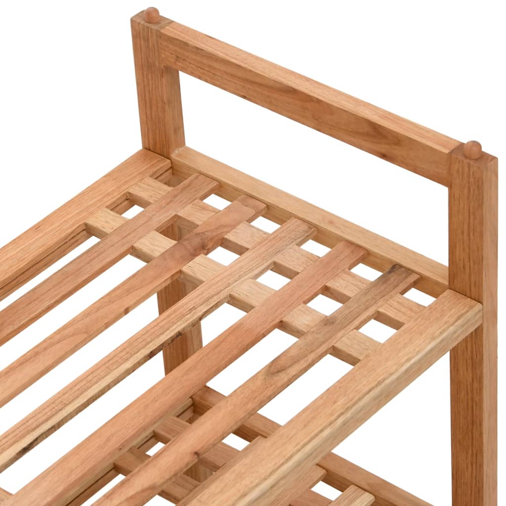 Schuhregale 2 Stk. 69X27X41 Cm Massivholz Nussbaum