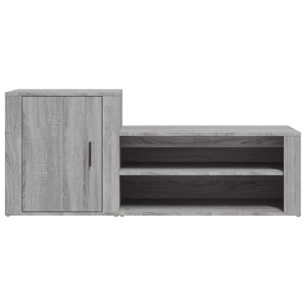 Schuhschrank 130X35X54 Cm Holzwerkstoff Grau Sonoma