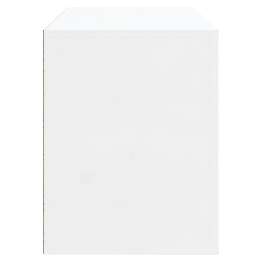 Schuhschrank 80X35X45 Cm Holzwerkstoff Hochglanz-Weiß