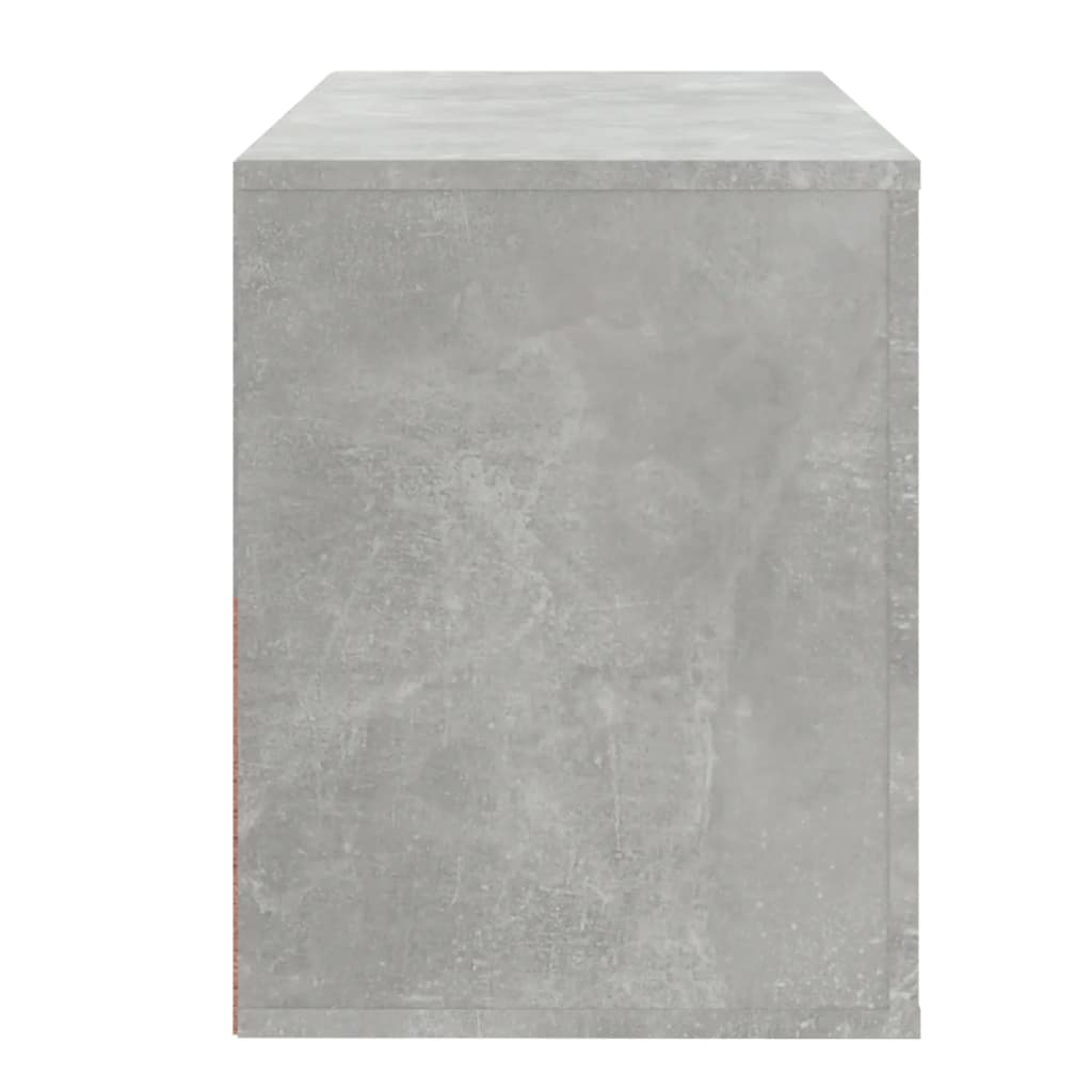 Schuhschrank 80X35X45 Cm Holzwerkstoff Betongrau