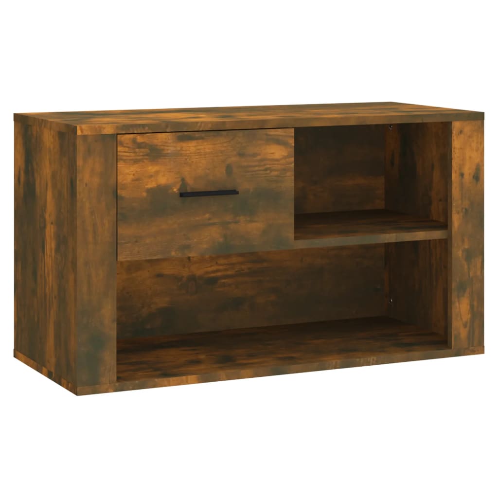 Schuhschrank 80X35X45 Cm Holzwerkstoff Räuchereiche