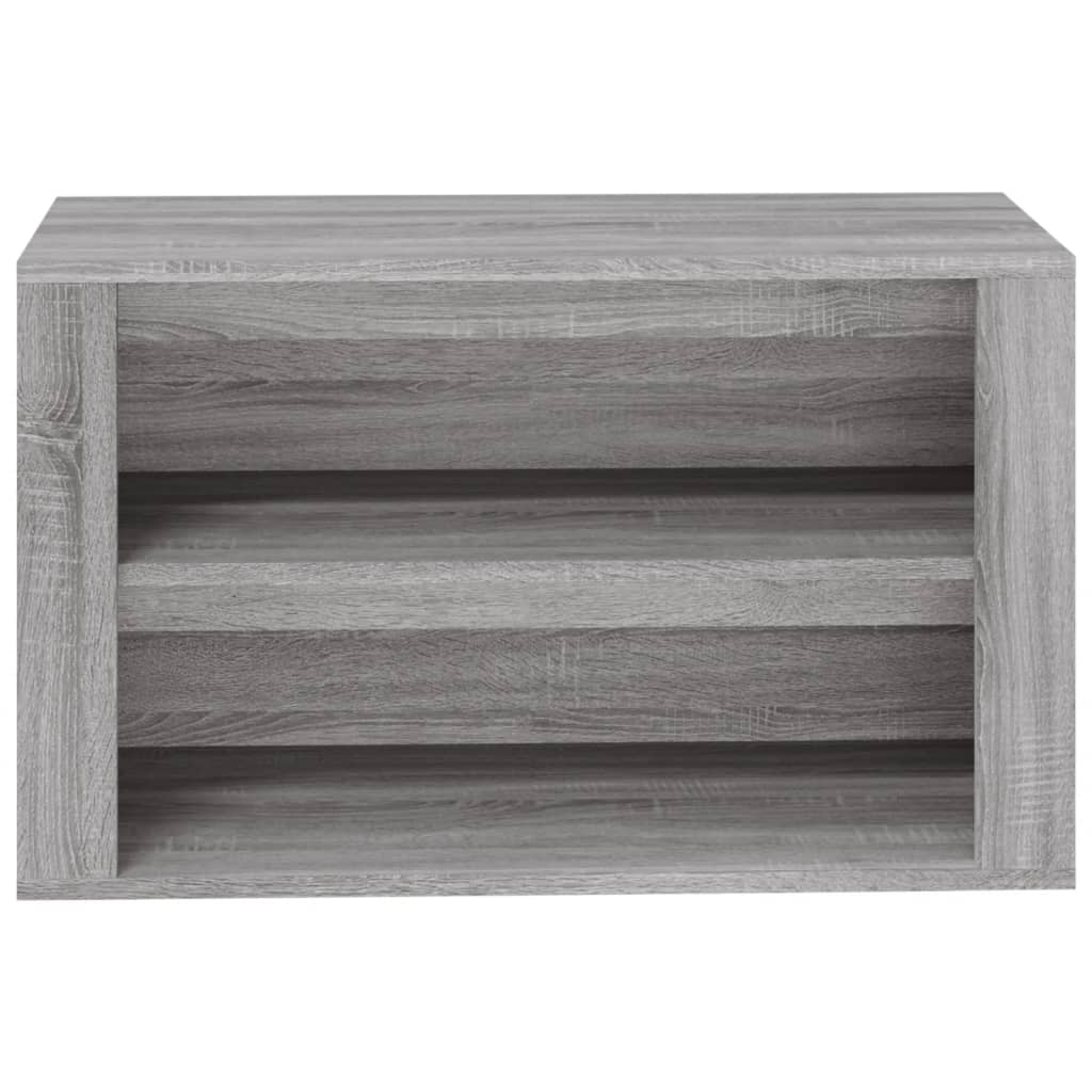 Schuhregal 75X35X45 Cm Holzwerkstoff Grau Sonoma