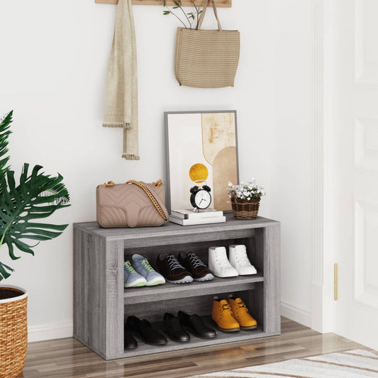 Schuhregal 75X35X45 Cm Holzwerkstoff Grau Sonoma