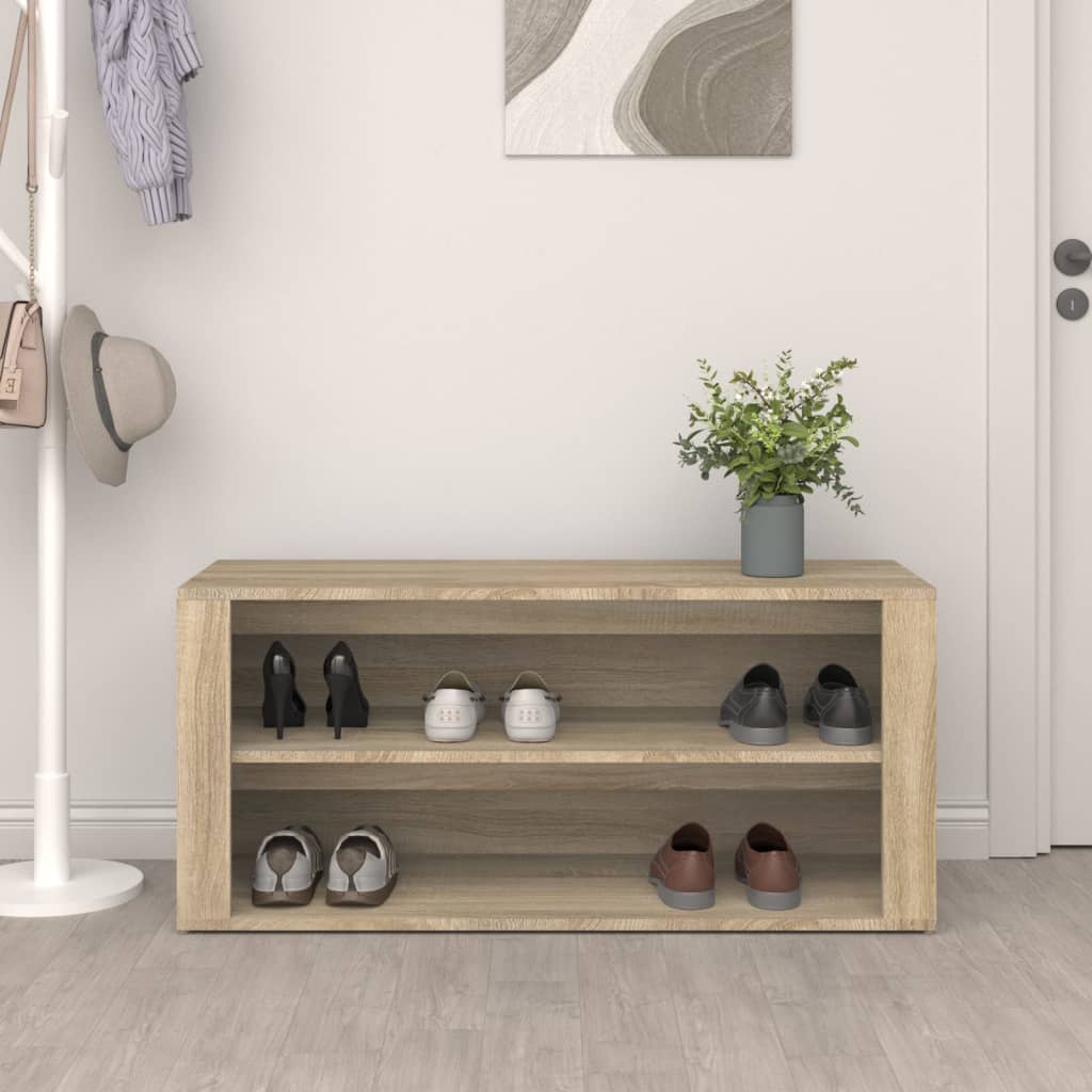 Schuhregal Sonoma-Eiche 100X35X45 Cm Holzwerkstoff Sonoma Eiche