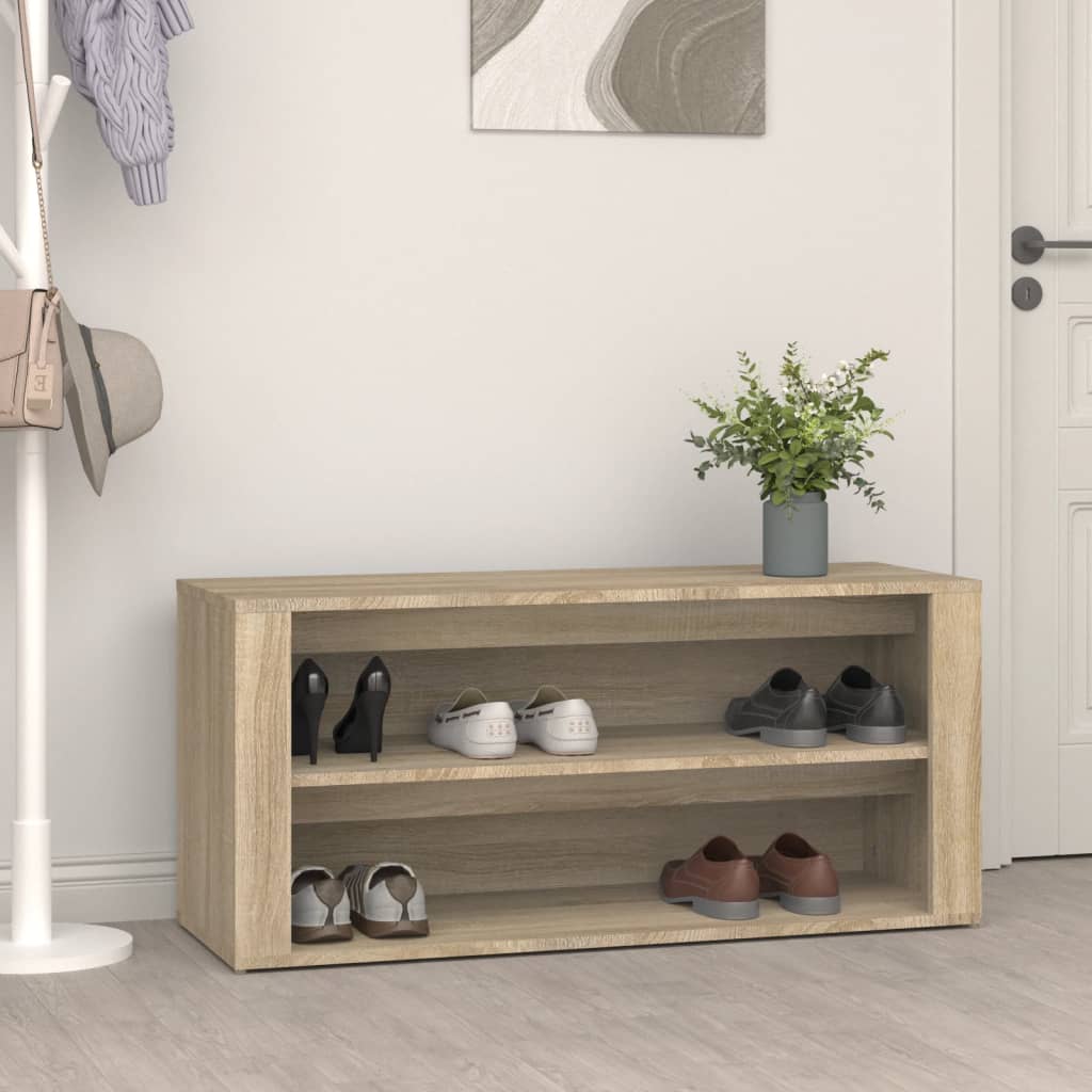Schuhregal Sonoma-Eiche 100X35X45 Cm Holzwerkstoff Sonoma Eiche