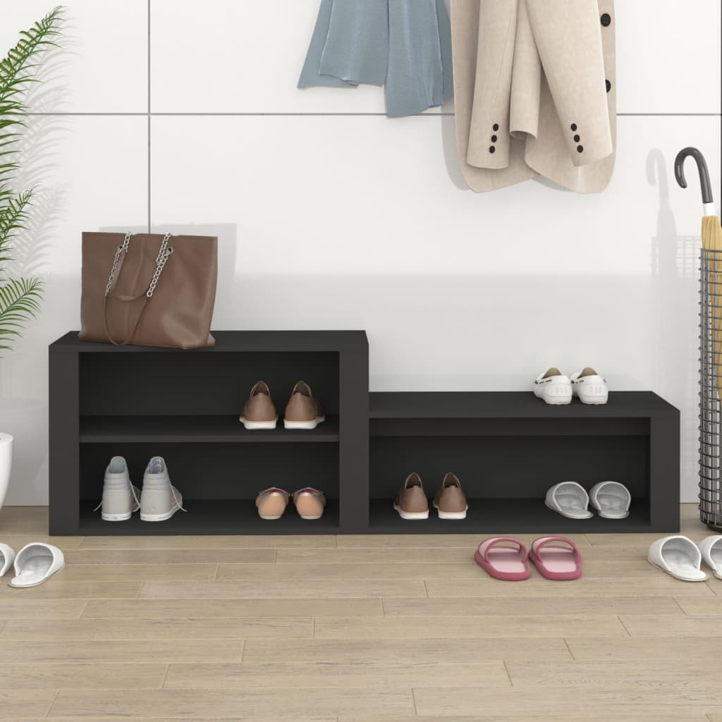 Schuhschrank 150X35X45 Cm Holzwerkstoff Schwarz