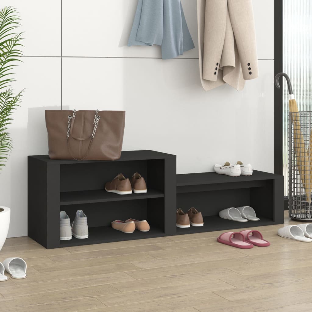 Schuhschrank 150X35X45 Cm Holzwerkstoff Schwarz