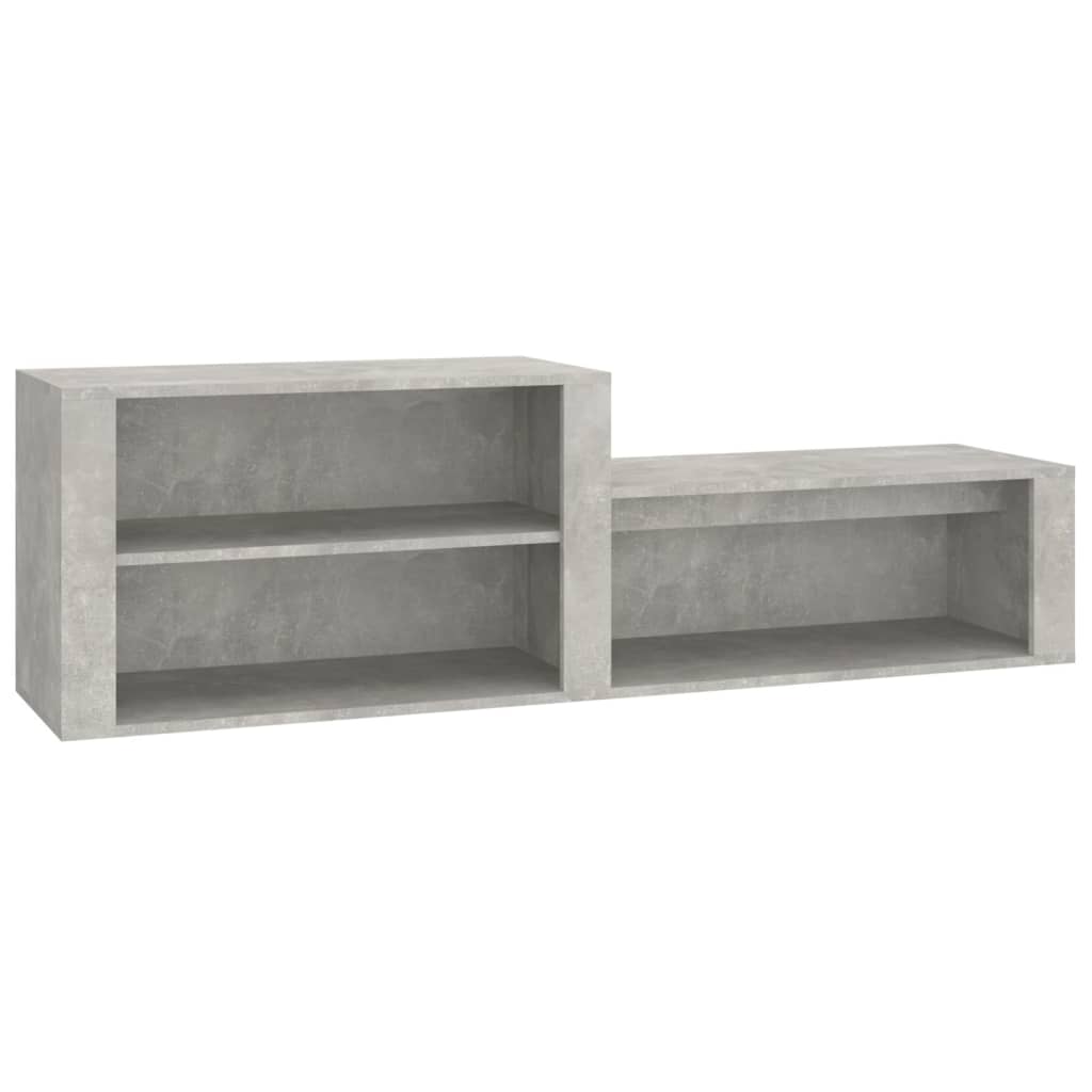 Schuhschrank 150X35X45 Cm Holzwerkstoff Betongrau