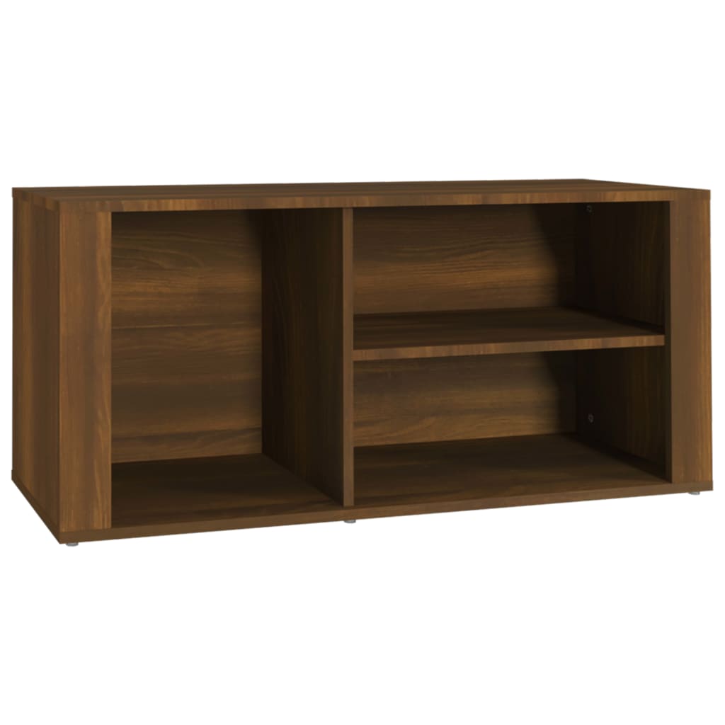 Schuhregal Braun Eichen-Optik 100X35X45 Cm Holzwerkstoff Braune Eiche