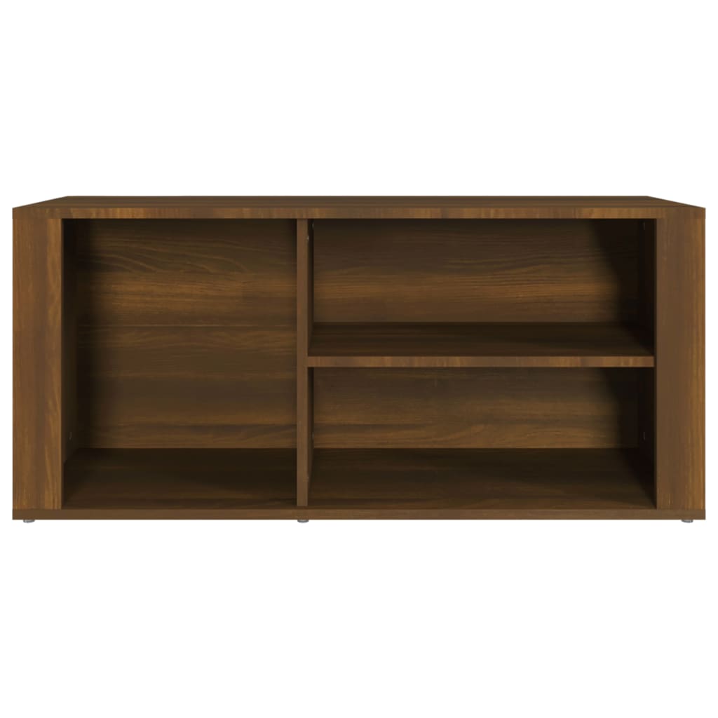 Schuhregal Braun Eichen-Optik 100X35X45 Cm Holzwerkstoff Braune Eiche