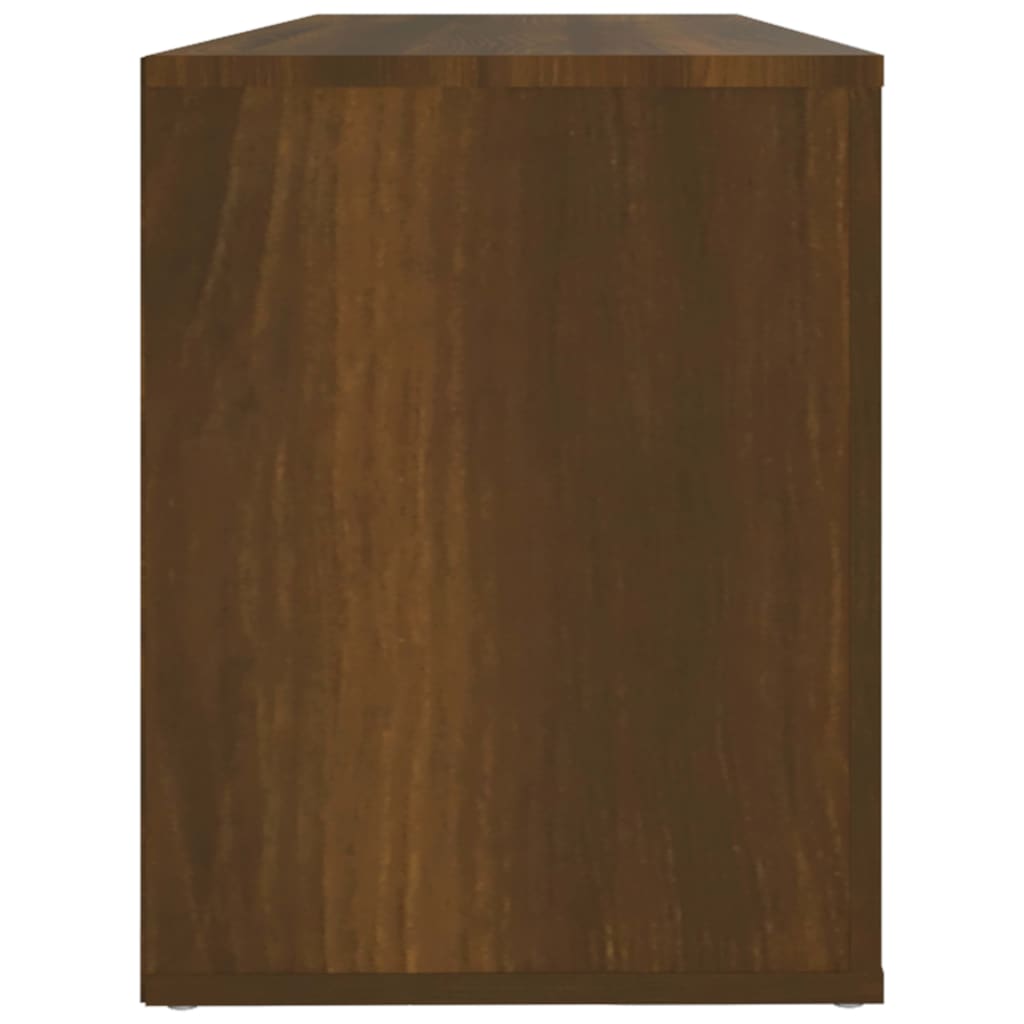 Schuhregal Braun Eichen-Optik 100X35X45 Cm Holzwerkstoff Braune Eiche
