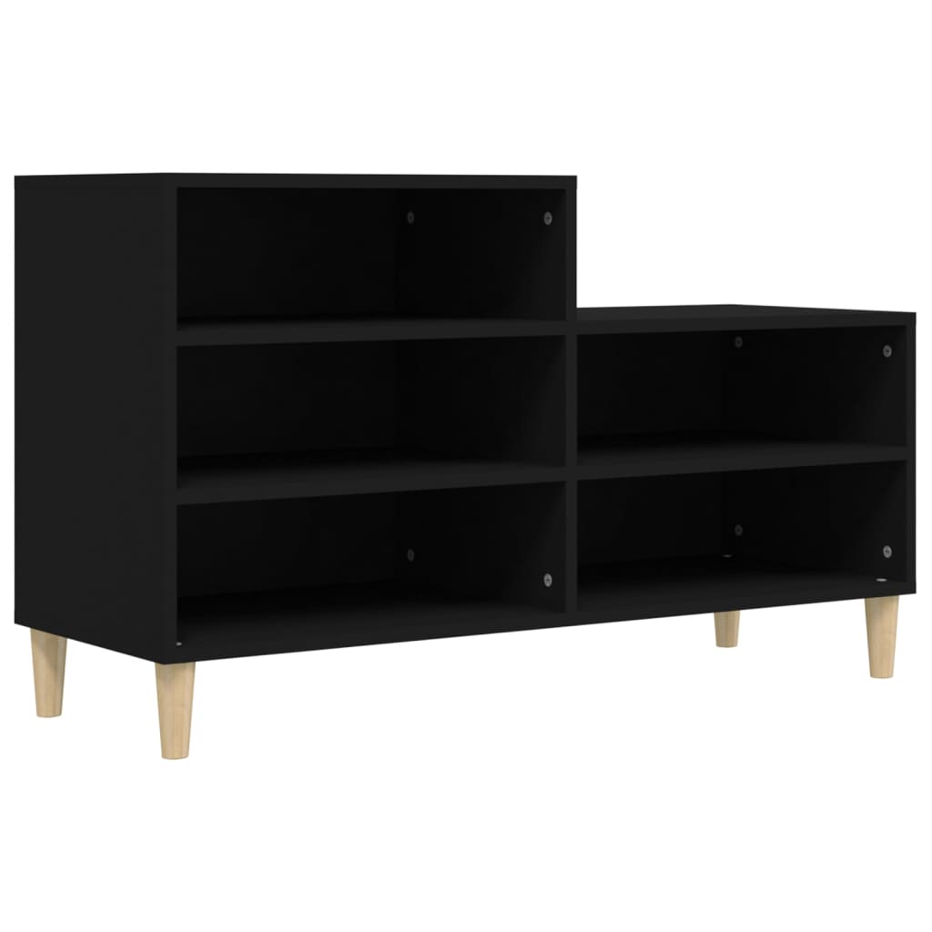 Schuhregal 102X36X60 Cm Holzwerkstoff Schwarz