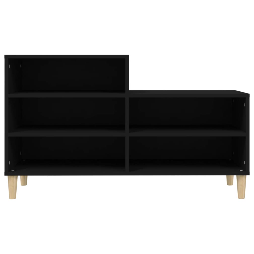 Schuhregal 102X36X60 Cm Holzwerkstoff Schwarz